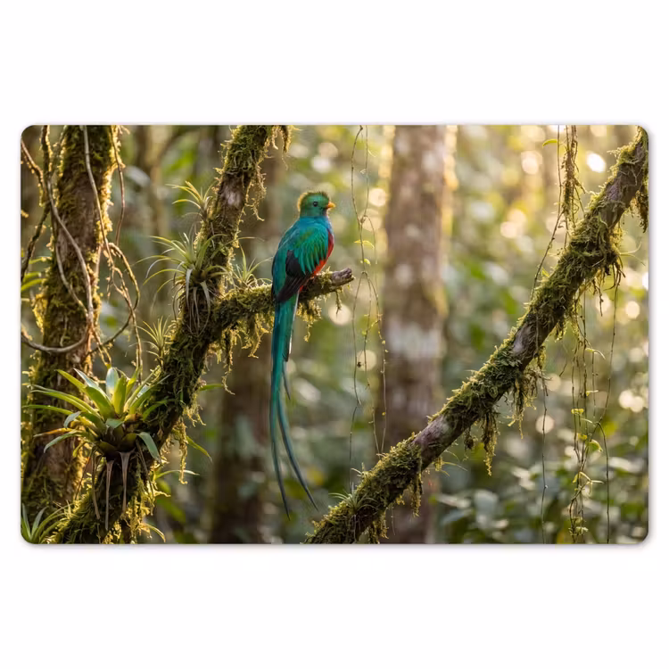 Quetzal - Jungle - Natuur - Groen Placemat vinyl groot -zzsfeer1_Kitchenyeah-website