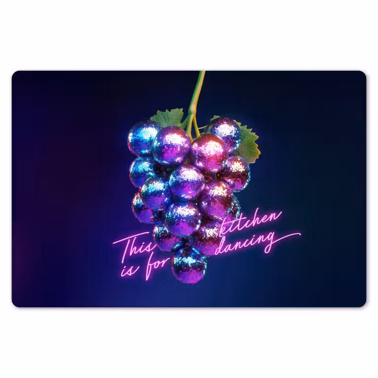 Quote - Neon - Disco - Druiven Placemat vinyl groot -zzsfeer1_Kitchenyeah-website