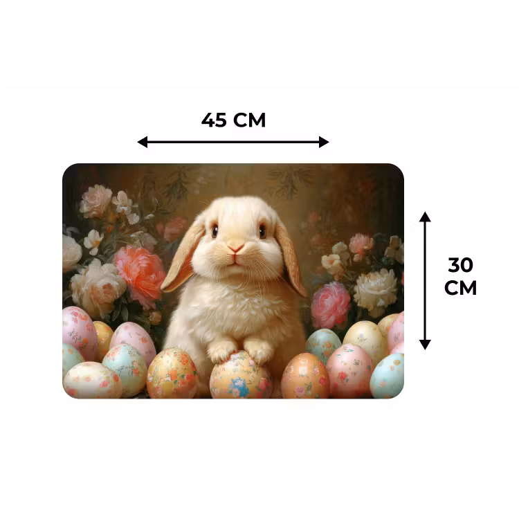 Konijn - Paaseieren - Stilleven Placemat vinyl groot -specs