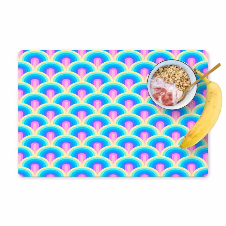 Regenbogen - Waaier - Vrolijk Placemat vinyl groot 368 -zzzproduct_Kitchenyeah-website