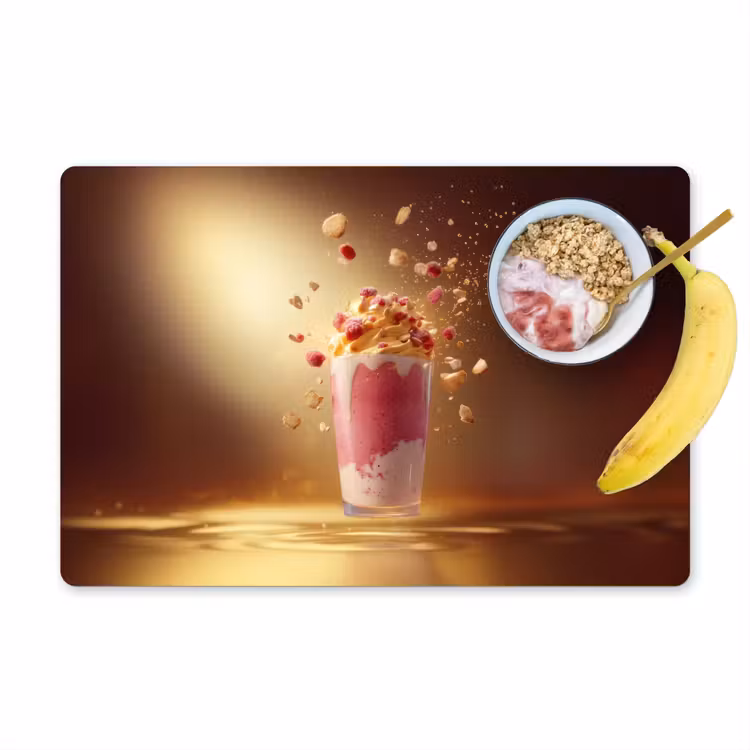 Framboos - Smoothie - Drinken - Roze Placemat vinyl groot -zzzproduct_Kitchenyeah-website