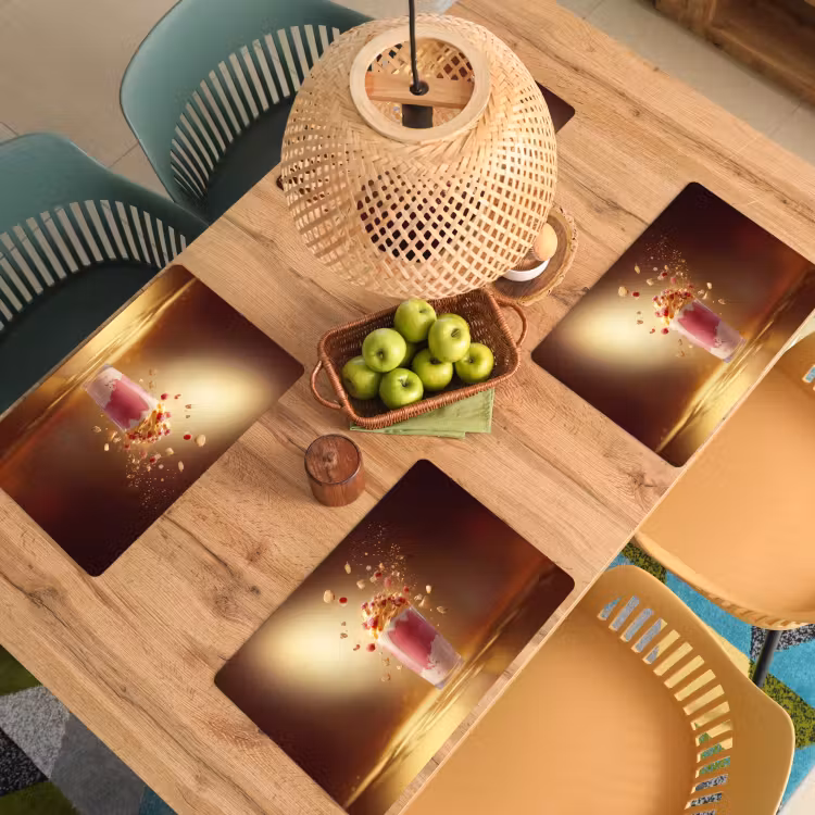 Framboos - Smoothie - Drinken - Roze Placemat vinyl groot -zzsfeer5_Kitchenyeah-website