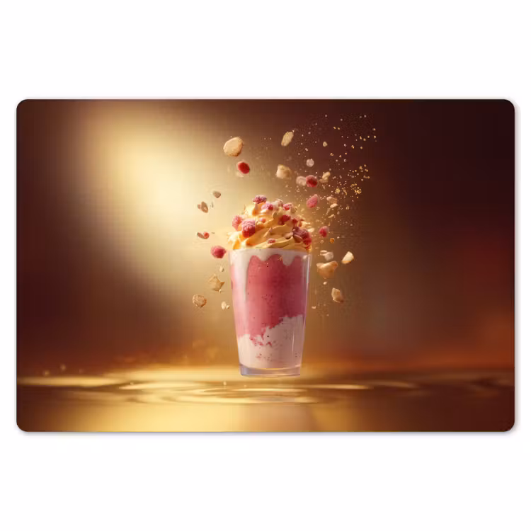 Framboos - Smoothie - Drinken - Roze Placemat vinyl groot -zzsfeer1_Kitchenyeah-website