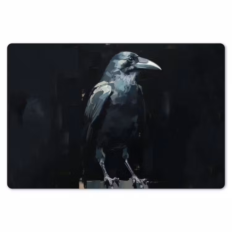 Raaf - Vogels - Zwart Placemat vinyl groot -zzsfeer1_Kitchenyeah-website
