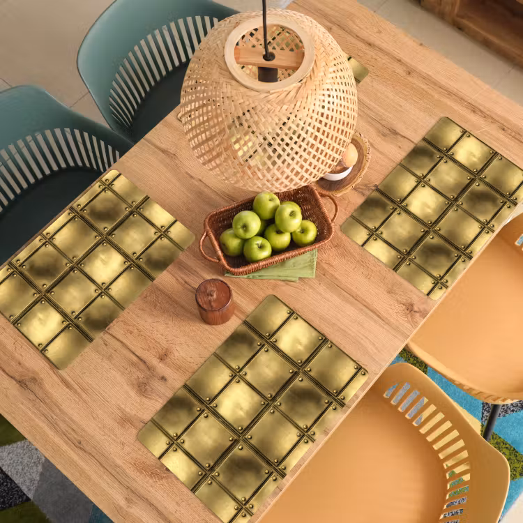Platen - Industrieel - Stoer - Goud Placemat vinyl groot 368 -zzsfeer5_Kitchenyeah-website