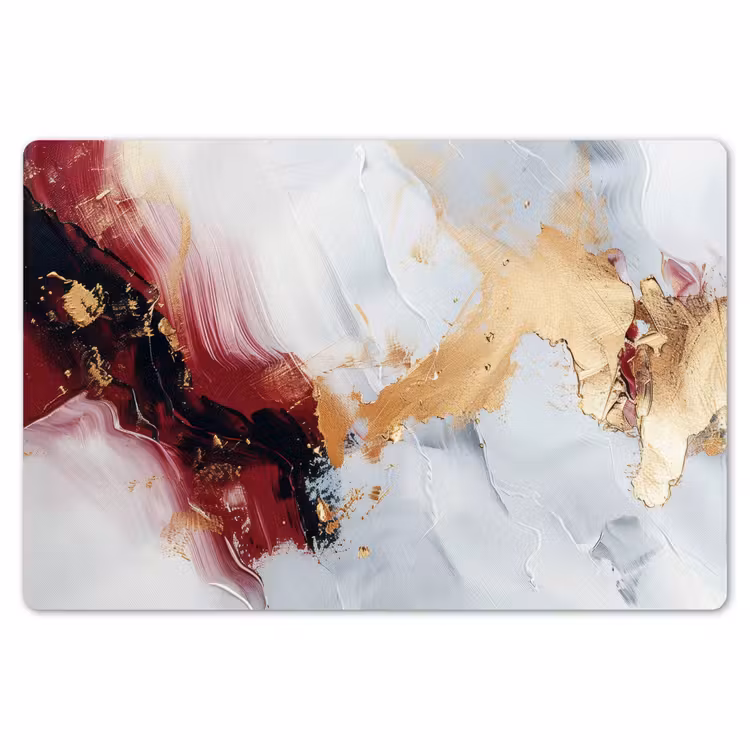 Rood - Abstract - Goud - Modern Placemat vinyl groot -zzsfeer1_Kitchenyeah-website