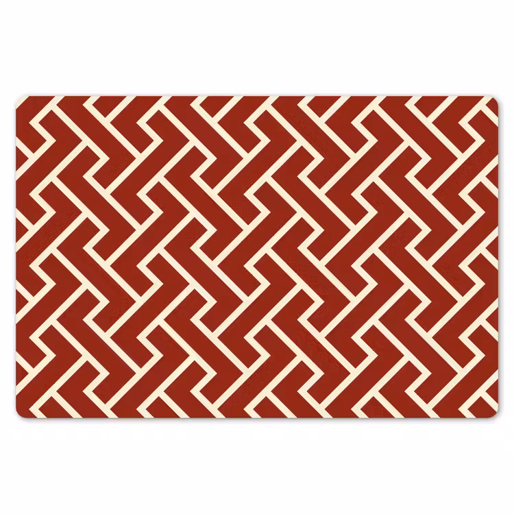 Rood - Beige - Patroon - Lijnen Placemat vinyl groot 368 -zzsfeer1_Kitchenyeah-website