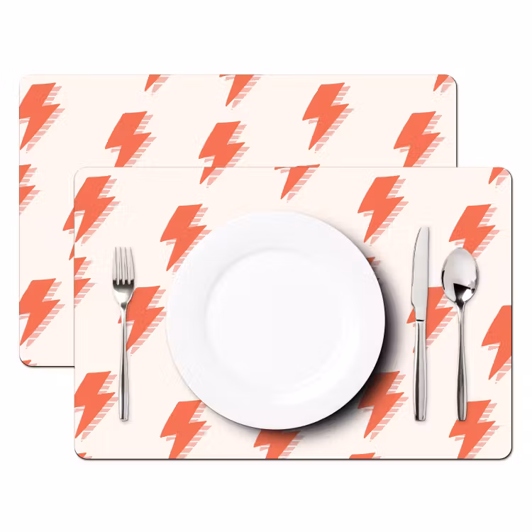 Rood - Bliksem - Roze Placemat vinyl groot 368 -zzsfeer2_Kitchenyeah-website
