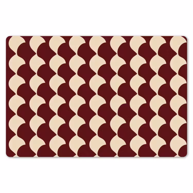 Rood - Tegelpatroon - Crème Placemat vinyl groot 368 -zzsfeer1_Kitchenyeah-website