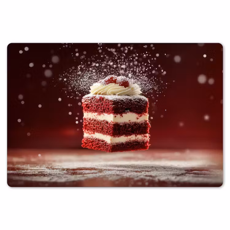 Rode - Velvet - Taart - Eten Placemat vinyl groot -zzsfeer1_Kitchenyeah-website
