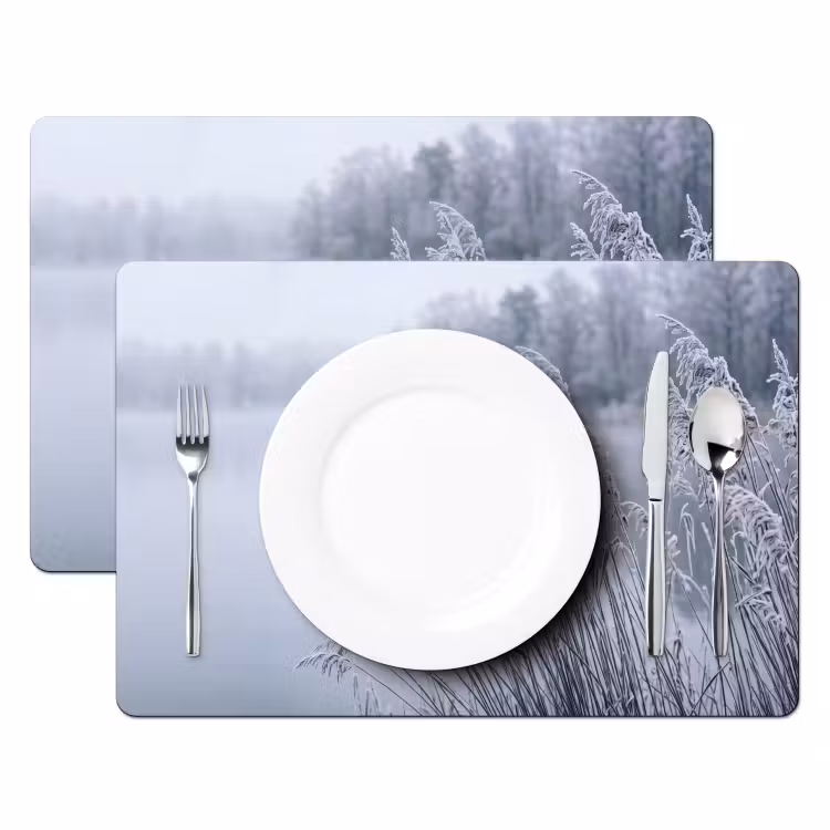 Riet - Bevroren - Winter - Natuur Placemat vinyl groot -zzsfeer2_Kitchenyeah-website
