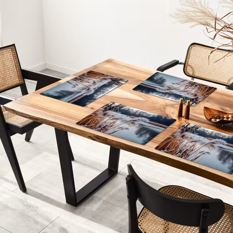 Riet - Gras - Natuur - Winter - Meer Placemat vinyl groot -zzsfeer4_Kitchenyeah-website