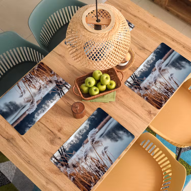 Riet - Gras - Natuur - Winter - Meer Placemat vinyl groot -zzsfeer5_Kitchenyeah-website