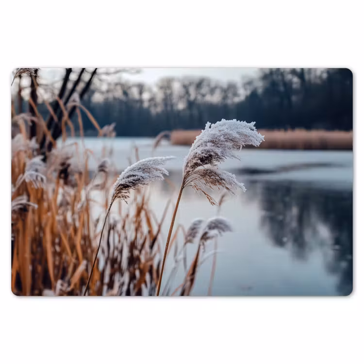 Riet - Gras - Natuur - Winter - Meer Placemat vinyl groot -zzsfeer1_Kitchenyeah-website