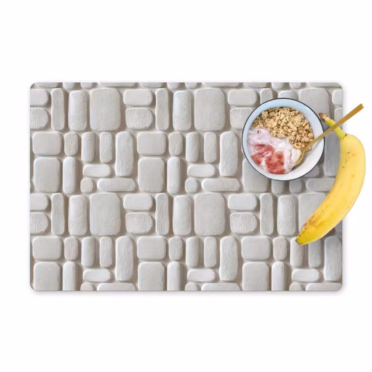 Reliëf - Structuur - Wit Placemat vinyl groot 368 -zzzproduct_Kitchenyeah-website