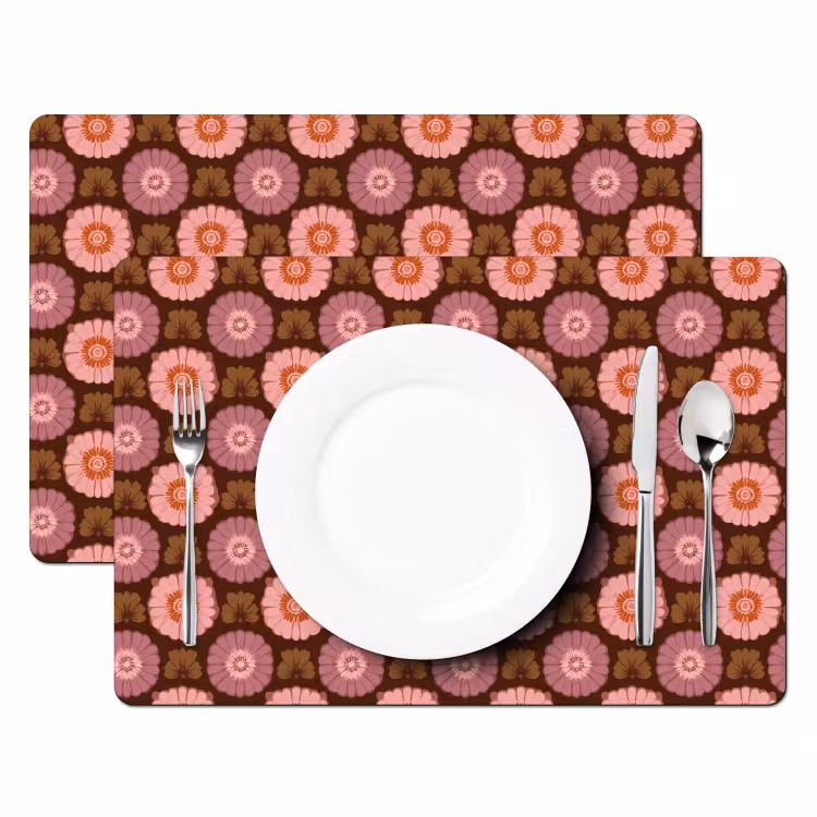 Retro - Madelief - Roze Placemat vinyl groot 368 -zzsfeer2_Kitchenyeah-website