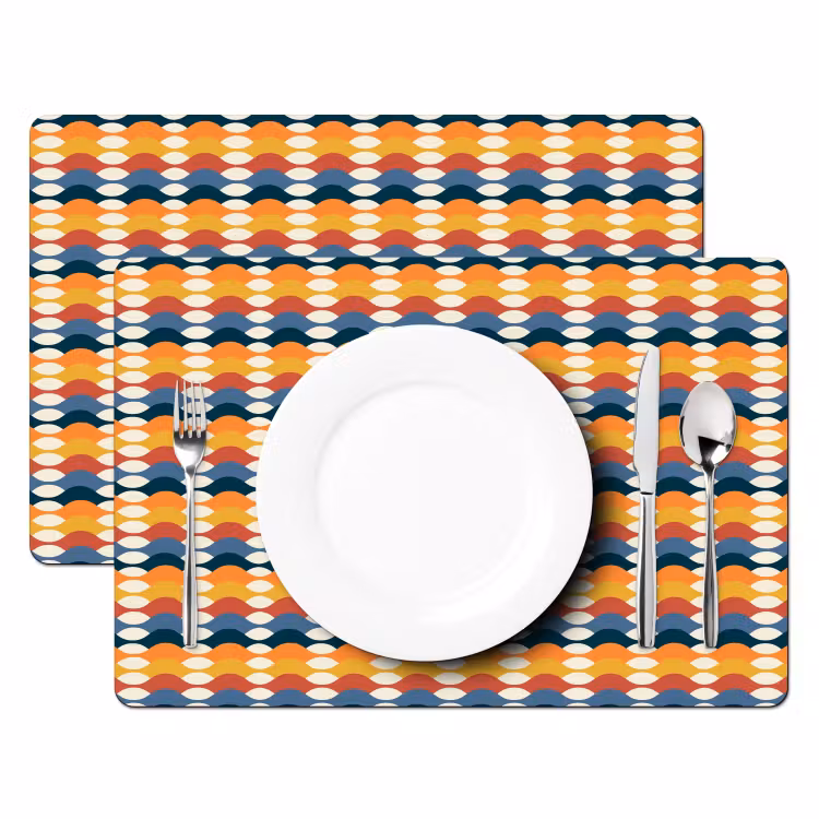 Retro - Disco - Golven Placemat vinyl groot 368 -zzsfeer2_Kitchenyeah-website