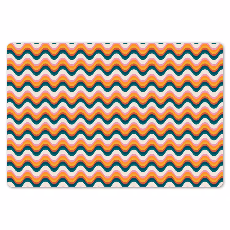 Retro - Disco - Golven - Kleur Placemat vinyl groot 368 -zzsfeer1_Kitchenyeah-website