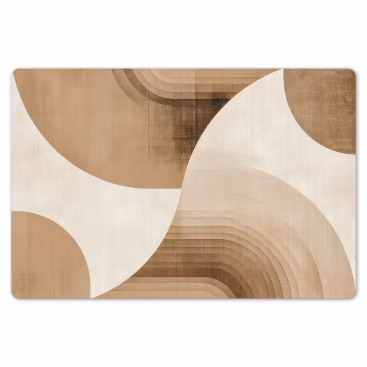 Retro - Geometrische lagen - Aardetinten Placemat vinyl groot -zzsfeer1_Kitchenyeah-website