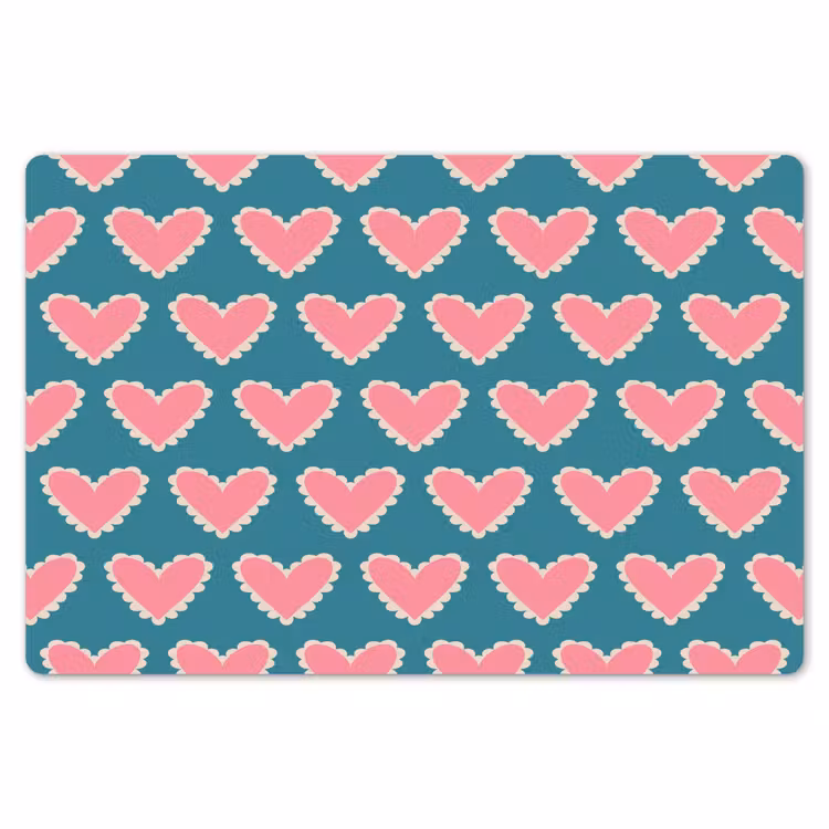 Retro - Hartjes - Patroon Placemat vinyl groot 368 -zzsfeer1_Kitchenyeah-website