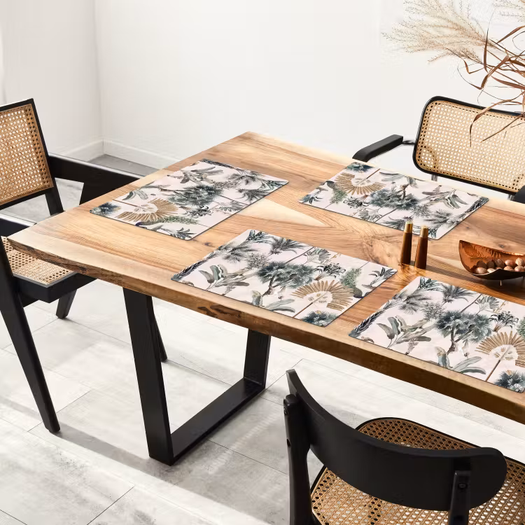 Retro - Jungle - Natuur - Dieren Placemat vinyl groot -zzsfeer4_Kitchenyeah-website