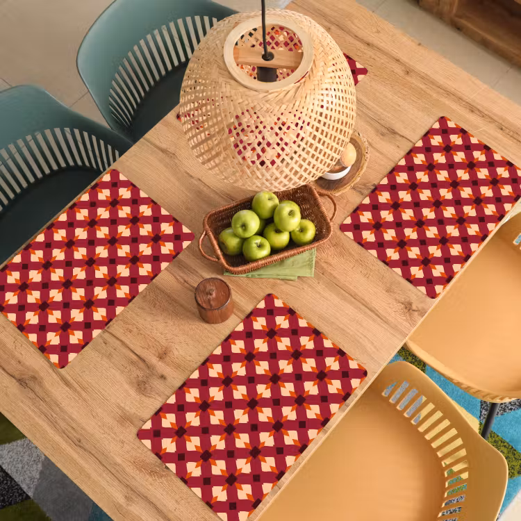 Retro - Patroon - Kleurrijk Placemat vinyl groot 368 -zzsfeer5_Kitchenyeah-website