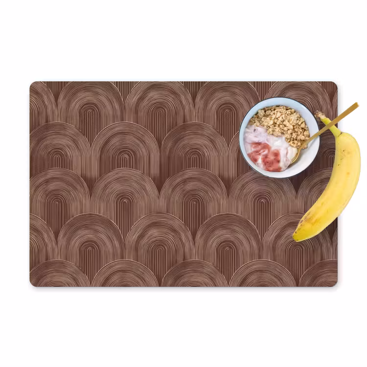 Ritmisch - Effect - Bruin Placemat vinyl groot 368 -zzzproduct_Kitchenyeah-website