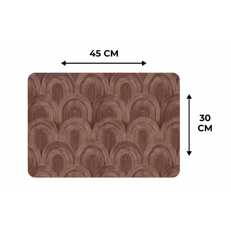 Ritmisch - Effect - Bruin Placemat vinyl groot 368 -specs