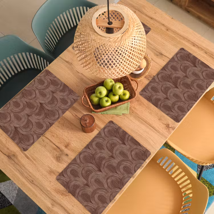 Ritmisch - Effect - Bruin Placemat vinyl groot 368 -zzsfeer5_Kitchenyeah-website