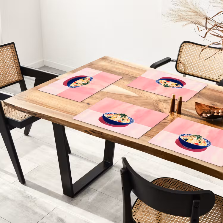 Rijst - Illustratie - Kom - Groente Placemat vinyl groot -zzsfeer4_Kitchenyeah-website