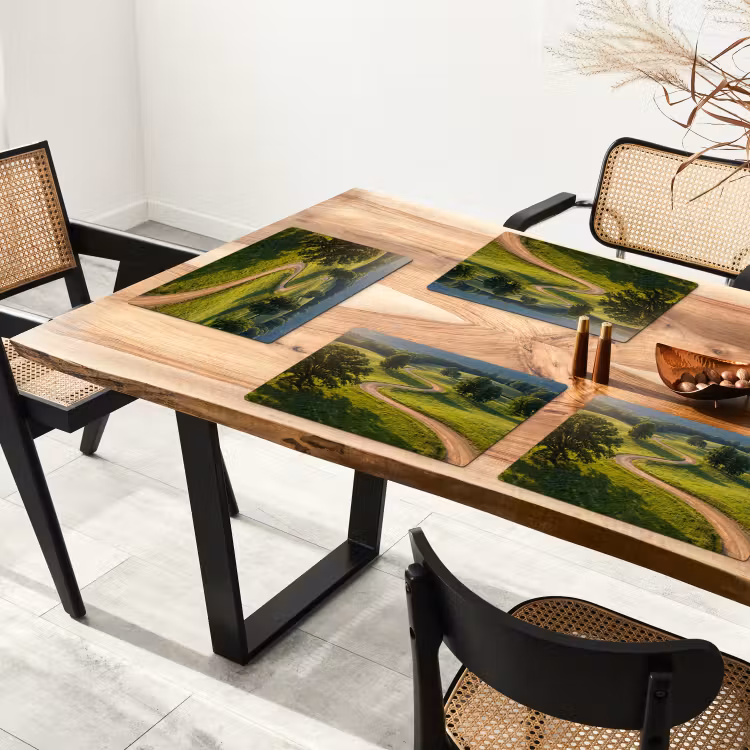 Weg - Weide - Natuur - Groen Placemat vinyl groot -zzsfeer4_Kitchenyeah-website