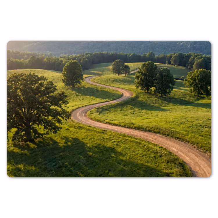 Weg - Weide - Natuur - Groen Placemat vinyl groot -zzsfeer1_Kitchenyeah-website