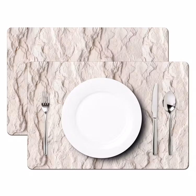 Rots - Structuur - Natuur - Beige - Abstract Placemat vinyl groot -zzsfeer2_Kitchenyeah-website