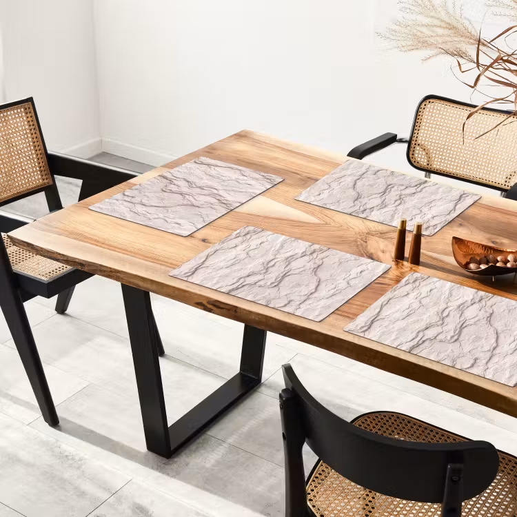 Rots - Structuur - Natuur - Beige - Abstract Placemat vinyl groot -zzsfeer4_Kitchenyeah-website