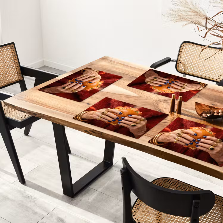 Broodje - Bontjas - Goud Placemat vinyl groot -zzsfeer4_Kitchenyeah-website