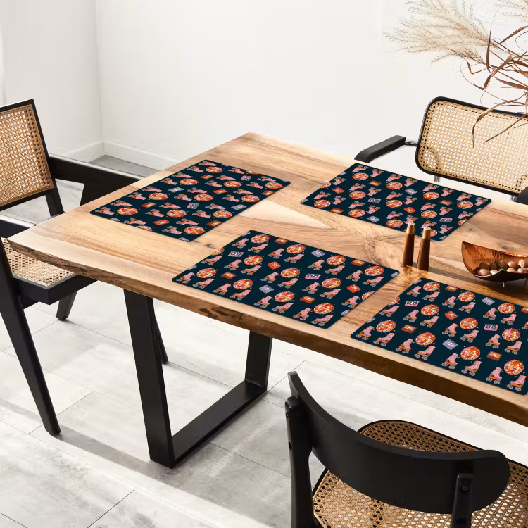 Rolschaatsen - Patroon - Disco Placemat vinyl groot 368 -zzsfeer4_Kitchenyeah-website