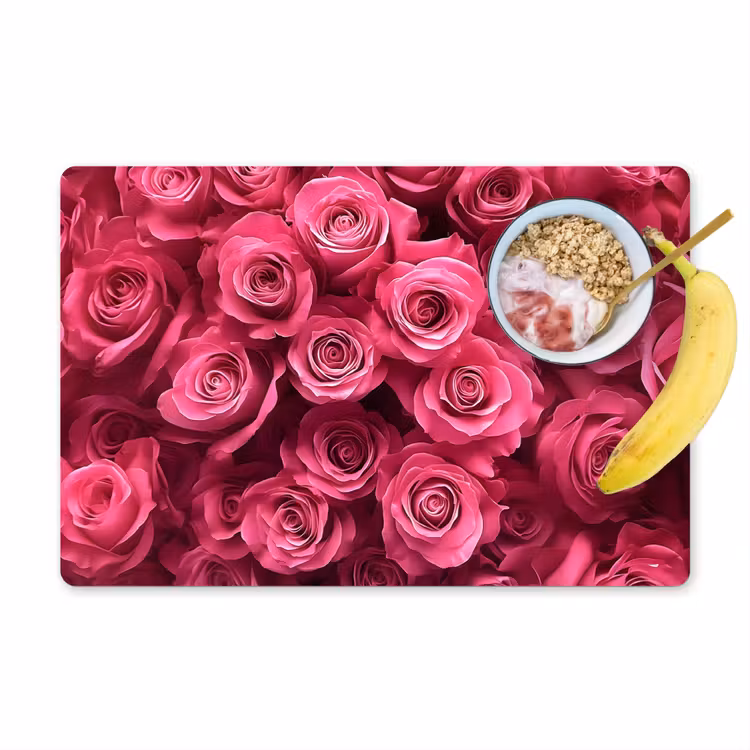 Rozen - Pink - Bloem Placemat vinyl groot -zzzproduct_Kitchenyeah-website