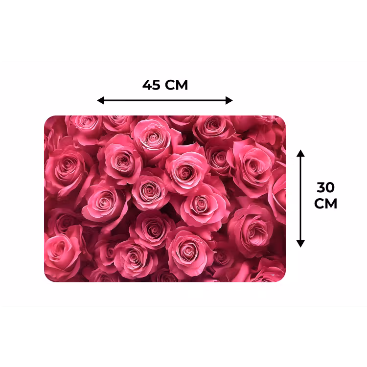Rozen - Pink - Bloem Placemat vinyl groot -specs