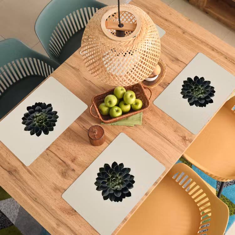 Rozet - Cirkelvormig - Donkergroen Placemat vinyl groot -zzsfeer5_Kitchenyeah-website