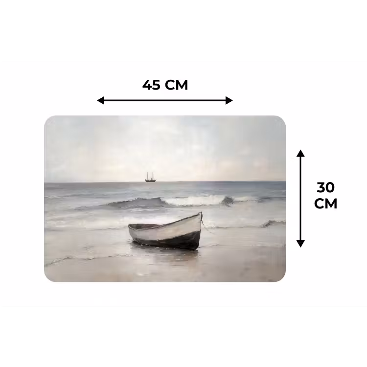 Roeiboot - Zee - Horizon Placemat vinyl groot -specs