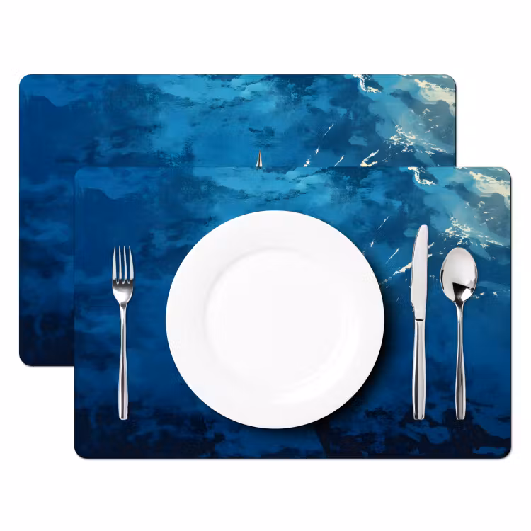 Zeilboot - Water - Abstract - Schaduw Placemat vinyl groot -zzsfeer2_Kitchenyeah-website