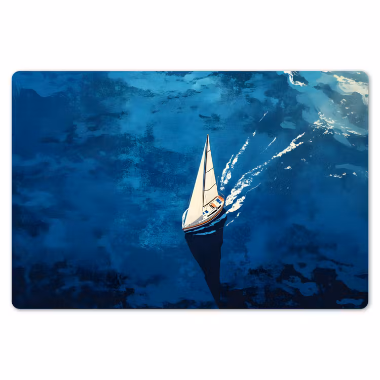 Zeilboot - Water - Abstract - Schaduw Placemat vinyl groot -zzsfeer1_Kitchenyeah-website