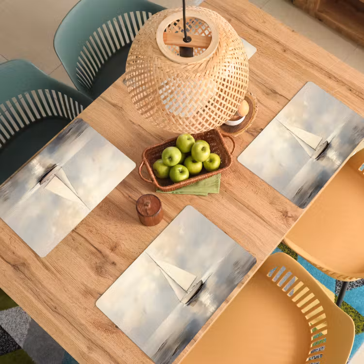 Zeilschip - Zee - Bewolkt Placemat vinyl groot -zzsfeer5_Kitchenyeah-website