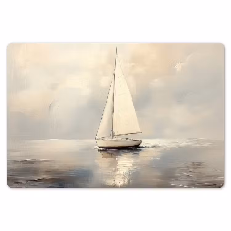 Zeilschip - Zee - Bewolkt Placemat vinyl groot -zzsfeer1_Kitchenyeah-website
