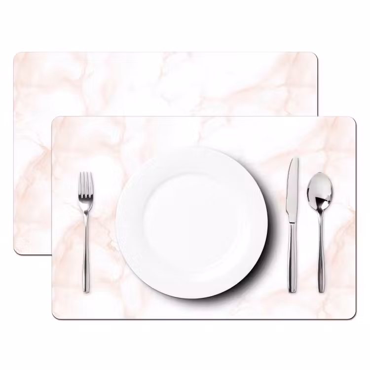 Zalmroze - Marmer - Aders Placemat vinyl groot 368 -zzsfeer2_Kitchenyeah-website