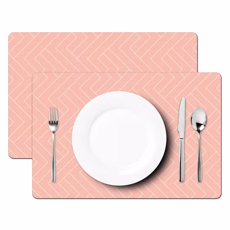Zalmroze - Strepen - Patroon Placemat vinyl groot 368 -zzsfeer2_Kitchenyeah-website