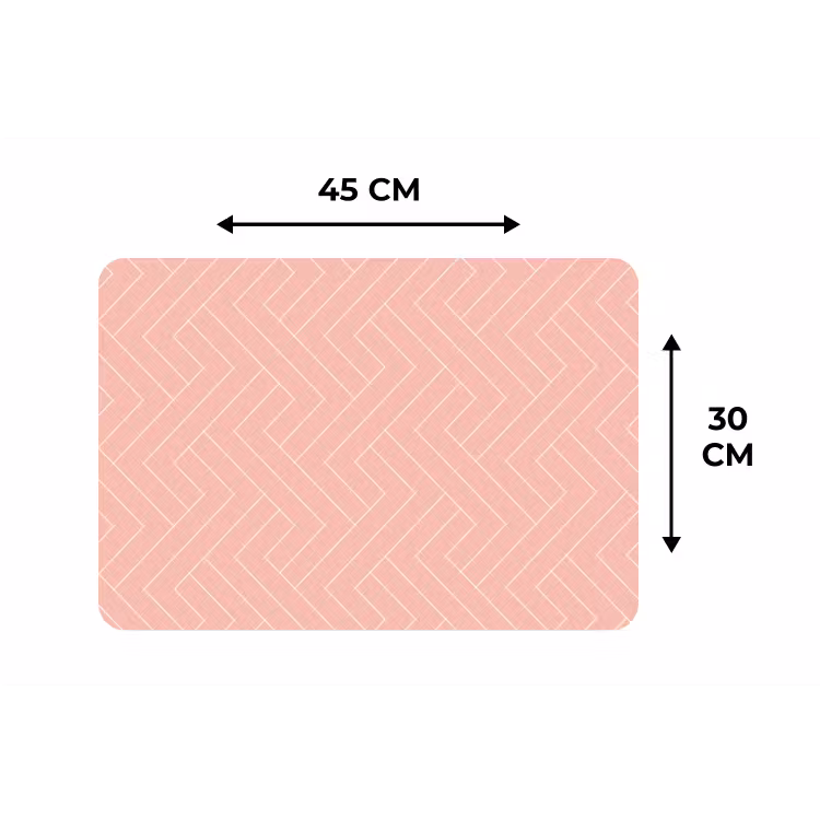 Zalmroze - Strepen - Patroon Placemat vinyl groot 368 -specs