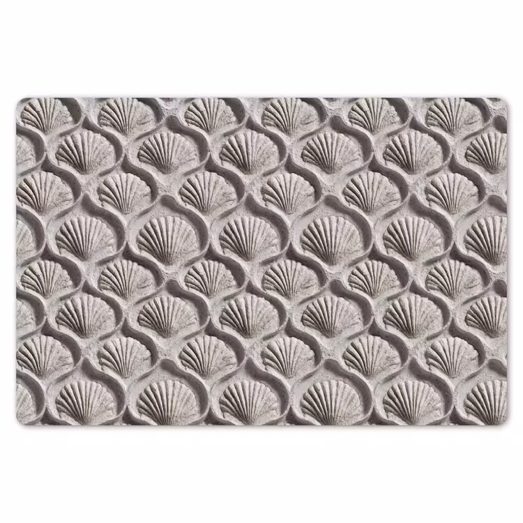 Zand - Schelpenvorm - Grijs Placemat vinyl groot 368 -zzsfeer1_Kitchenyeah-website