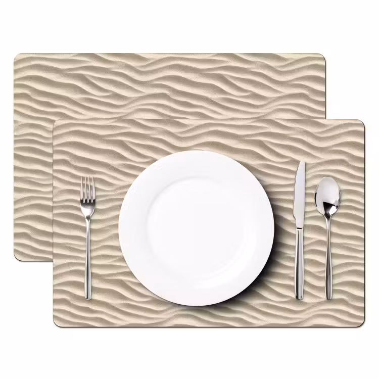 Zand - Golven - Beige Placemat vinyl groot 368 -zzsfeer2_Kitchenyeah-website