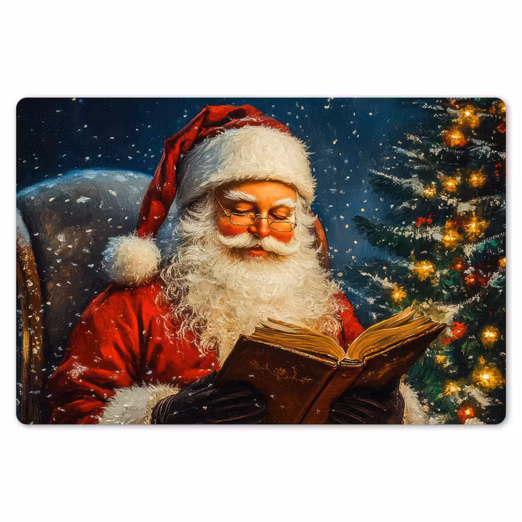 Kerstman - Kerst - Winter - Kerstboom Placemat vinyl groot -zzsfeer1_Kitchenyeah-website